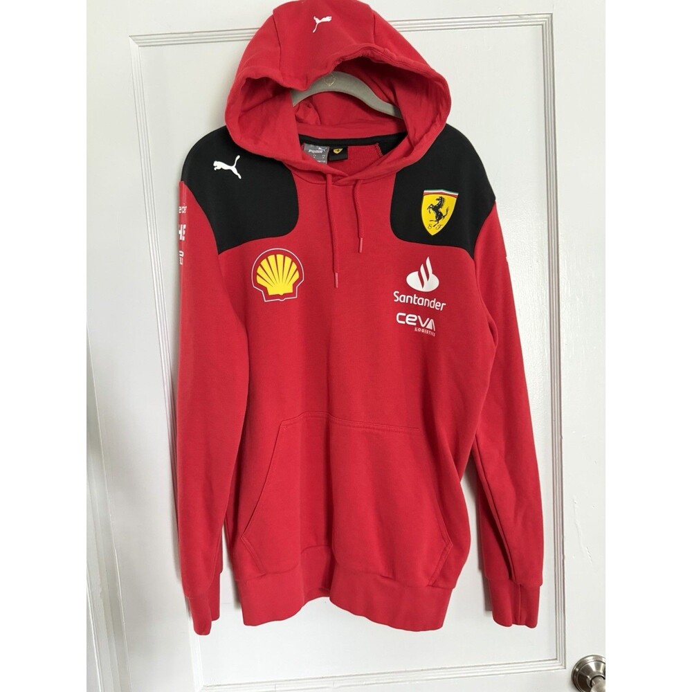 PUMA Ferrari Scuderia F1 2023 Team Hoodie Men's M Red Shell Santander 763415